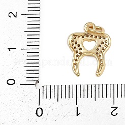 Abalorios de latón con pavé de circonitas&nbsp;KK-D409-29G