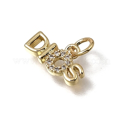 Pendentifs en laiton zircon cubique transparent&nbsp;KK-C262-47G