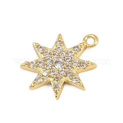 Pendentifs avec zircon cubiques à micro-pavés en laiton&nbsp;KK-S339-01G
