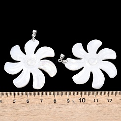 Natürliche weiße Muschel Anhänger&nbsp;KK-C135-04P