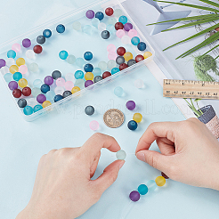 100 pz 10 colori fili di perle di vetro trasparenti&nbsp;GLAA-AR0001-74