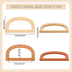 4 poignée de sac en bois en forme de D&nbsp;FIND-WR0008-21