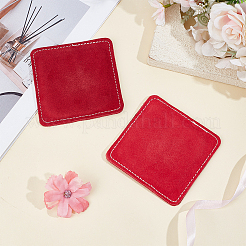 2 serviette de golf carrée en cuir&nbsp;DIY-CL0001-40B