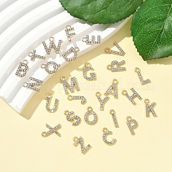 26 Stück 26 Stile goldene Ton Legierung Strass Anhänger&nbsp;FIND-FS0003-26