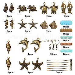 Kit fai da te per realizzare orecchini a tema oceano retrò&nbsp;DIY-SC0013-30