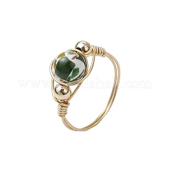 4 pz 4 anelli in ottone colorati per donna&nbsp;RJEW-JR00853-02