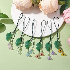 6 stücke 6 arten natürliche grüne aventurin mobile straps&nbsp;HJEW-JM01945