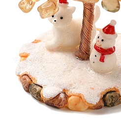 Weihnachten natürliche gelbe Quarzsplitter Baumschmuck&nbsp;DJEW-K028-01D