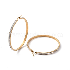 Pendientes de aro de acero inoxidable 304&nbsp;EJEW-N0031-11G-01F