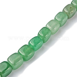 Chapelets de perles en aventurine vert naturel, cuboïde, 8.5~11x7.5~9x7.5~9mm, Trou: 1.2mm, Environ 20 pcs/chapelet, 7.72~8.74 pouce (19.6~22.2 cm)