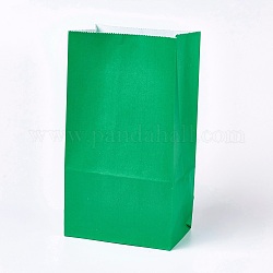 Sac en papier kraft de couleur pure, sacs de stockage de nourriture, pas de poignées, pour la fête d'anniversaire d'un baby shower, vert de mer moyen, 23.5x13x8 cm