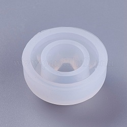 Moules transparents en silicone à anneau de bricolage, moules de résine, pour la résine UV, fabrication de bijoux en résine époxy, oreille de chat, blanc, 28x16mm