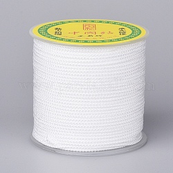 Geflochtene Polyesterschnur für die Schmuckherstellung, weiß, 2 mm, ca. 27.34 Yard (25m)/Rolle