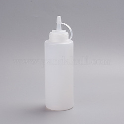 Plastikquetschflaschen, mit Drehdeckel und diskreten Messungen, für Ketchup, Saucen, Farbe, und mehr, weiß, 18.8x5.9 cm, Bohrung: 2 mm, Kapazität: 360 ml (12.17 fl. oz)