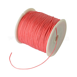 Плетеной нейлоновой нити, китайский шнур для завязывания бисера шнур для изготовления ювелирных изделий из бисера, помидор, 0.8 мм, Около 100 ярдов / рулон