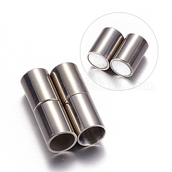 Colonna 304 chiusure magnetiche in acciaio inossidabile con estremità da incollare, colore acciaio inossidabile, 20x7mm, Foro: 6 mm