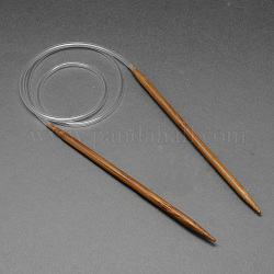 Rubber Wire Bamboo Circular Knitting Needles, More Size Available, Saddle Brown, 780~800x6.5mm