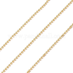Messing-Kugelketten, gelötet, echte 14-karätige Goldketten, echtes 14k vergoldet, Link: 1 mm