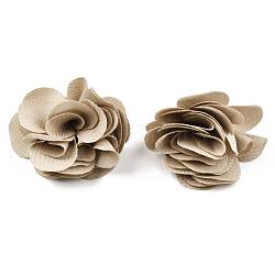 Decorazioni pendenti in stoffa, con i risultati acrilici, fiore, Burlywood, 25~30x28~35mm, Foro: 2 mm
