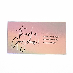 Лазерная открытка с благодарностью, для украшения дня благодарения, прямоугольные, красочный, 50x90x0.4 мм, 50 шт / пакет