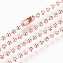 Ожерелье из нержавеющей стали из нержавеющей стали, розовое золото , 304 дюйм (29.5 см) x 75 мм