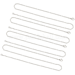Unicraftale 30 pièces 17.7 pouces collier de chaîne de câble chaînes en acier inoxydable 1.5mm de large collier chaîne avec fermoirs à pince de homard pour la fabrication de collier de bijoux à bricoler soi-même