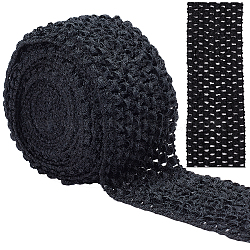 Gorgecraft 5m elastisches Polyester-Baby-Stirnband, Haar-Accessoires, Schwarz, 70 mm