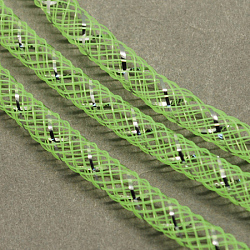 Gitterschlauch, Kunststoffnetzfaden Kabel, mit Silber-Ader, grün gelb, 10 mm, 30 Yards / Bündel
