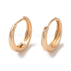 Orecchini a cerchio semplici in ottone, anelli, oro chiaro, 17.5x4mm