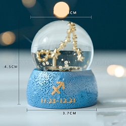 干支の贈り物  星座スノードーム  クリスタル球ハウスギフトデスクトップ装飾  クリスタルボールの誕生日プレゼントとベース  射手座  45x30x37mm