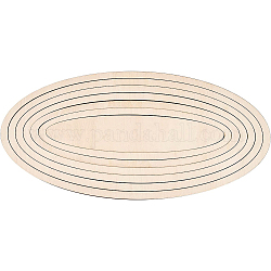 Conjunto ovalado de tilo sin terminar, para electrodomésticos de cerámica personalizados, burlywood, 35x17x0.5 cm