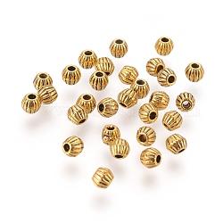 Tibetan Style Alloy Spacer Beads, Lead Free & Cadmium Free, Bicone, Antique Golden Color, 4x4.5mm, Hole: 1mm