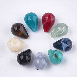 Acryl-Perlen, Nachahmung Edelstein-Stil, Träne, Mischfarbe, 16x11 mm, Bohrung: 1.8 mm