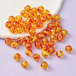 Perle di ambra imitazione resina, tondo, oro, 8mm, Foro: 2 mm
