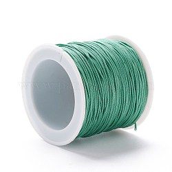 Плетеной нейлоновой нити, DIY материал для изготовления ювелирных изделий, средне бирюзовый, 0.8 мм, 100 ярдов / рулон