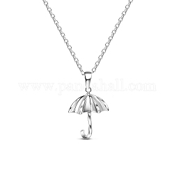 Ожерелье Shegrace из стерлингового серебра с родиевым покрытием, милый дизайн, 925 шт., с зонтиком подвеска, платина, 17.7 дюйм