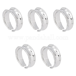 Unicraftale 5 pz onda polsino aperto anello in platino anello con nucleo vuoto anello in ottone anello intarsio interno da 16 mm anello aperto rotondo vuoto per la creazione di gioielli