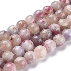 Natürliche pflaumenblüte turmalin perlen stränge, Runde, 10.5 mm, Bohrung: 1 mm, ca. 36 Stk. / Strang, 14.84'' (37.7 cm)