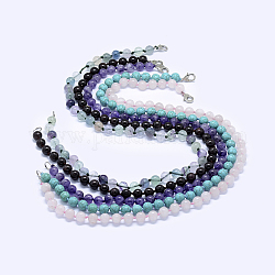 Collane di perline in pietra mista naturale e sintetica, con accessori di ottone, tondo, 18.5 pollice ~ 20.4 pollici (47~52 cm)