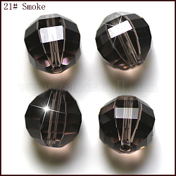 Perles d'imitation cristal autrichien, grade AAA, facette, ronde, grises , 6mm, Trou: 0.7~0.9mm