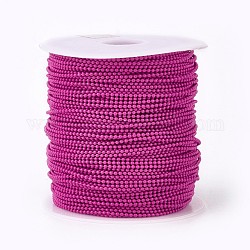Catene di palla di ferro, saldato, con la bobina, elettroforesi, rosa intenso, 1.5mm, circa 100iarde / rotolo (91.44m / rotolo)