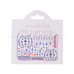Pegatinas de uñas, autoadhesivo, para decoraciones con puntas de uñas, colorido, 8x5.6 cm