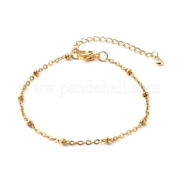 304 Stainless Steel Satellite Chain Bracelet, Golden, 7-1/2 inch(19cm)