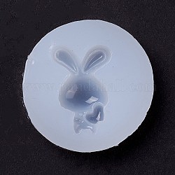 Moules en silicone de qualité alimentaire pour lapin, bricolage, moules de résine, pour la résine UV, fabrication de bijoux en résine époxy, blanc, 38.5x8mm, diamètre intérieur: 21x17 mm