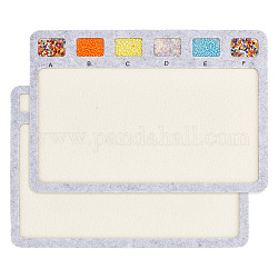Planches de conception de perles de feutre, rectangle, couleur d'argent, 21.1x29.5x0.8 cm