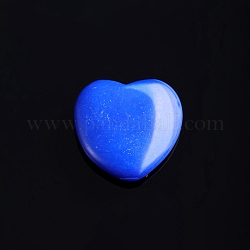 Piedra de corazón de amor turquesa sintética, piedra de palma de bolsillo para el equilibrio de reiki, decoraciones de exhibición casera, 20x20mm