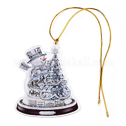 Acrylic Christmas Tree Pendant Decoration, for Christmas Party or Car Reflector Hanging Ornaments, Colorful, 192mm