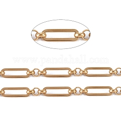 3.28 Feet 304 Stainless Steel Figaro Chains, Unwelded, Golden, Oval: 13x4.5x1mm, Ring: 4x1.5mm