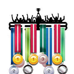 Ph Pandahall - Colgador de medallas para celebración, soporte para medallas, premio, cinta, 3 línea, colgador de medallas, gimnasia, deporte, premio, soporte de pared, marco de hierro para más de 50 medallas, 15.75 pulgadas/40 cm