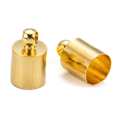 Messing Endkappen für Kord, golden, 10x6 mm, Bohrung: 1.2 mm, 5.5 mm Innen Durchmesser